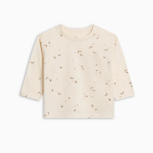 Taupe Moon Reese Drop Shoulder Tee - Colored Organics