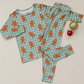 Gingerbread Gingham Two Piece - Lucky Panda Kids
