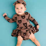 Brown Bear Bodysuit Dress - Little One Shop