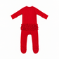 Red Ribbed Frill Footie - SIIX Collection
