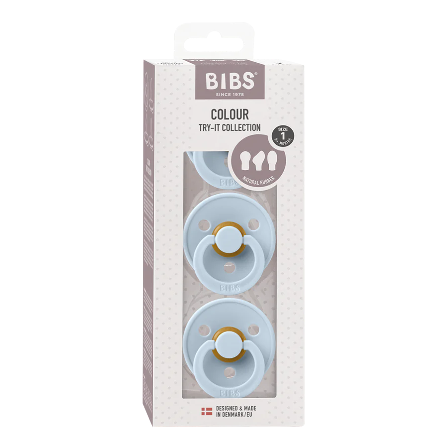 Baby Blue Colour Try-It Collection Pacifiers - BIBS