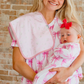 Bow My Gosh Burp Cloths - Copper Pearl