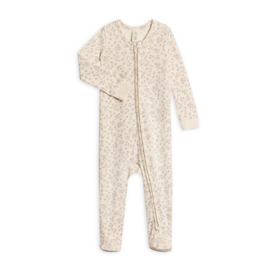 Lilla Maria Floral Peyton Footed Sleeper - Colored Organics