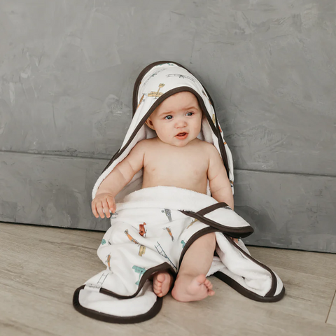 Ace Knit Hooded Towel - Copper Pearl