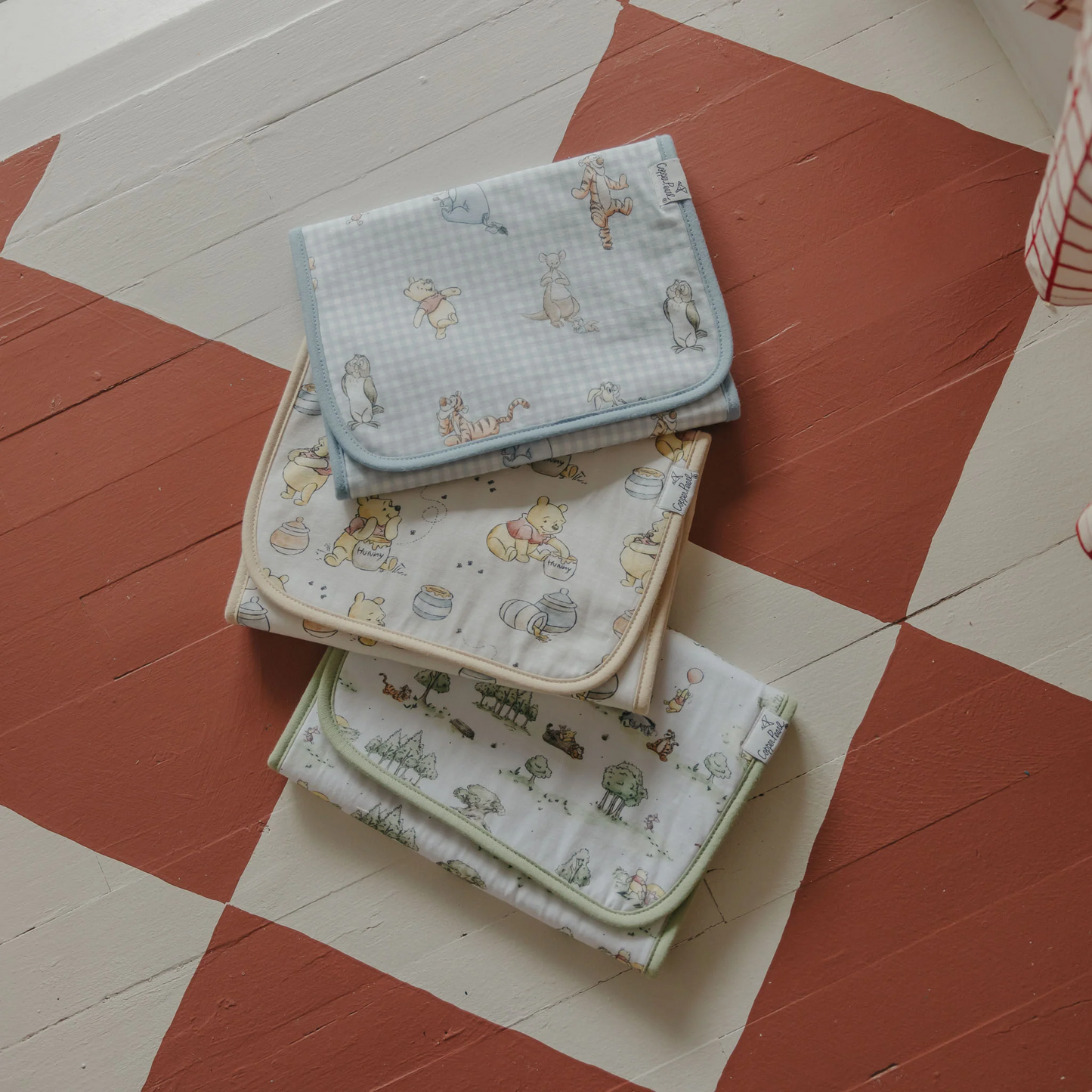 Hundred Acre Woods Burp Cloths (3 pack) - Copper Pearl