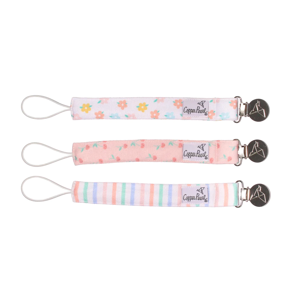 Cheery Binky Clip - Copper Pearl