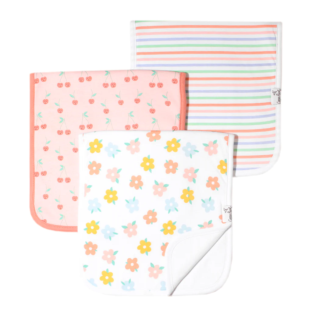 Cheery Burp Cloths - Copper Pearl