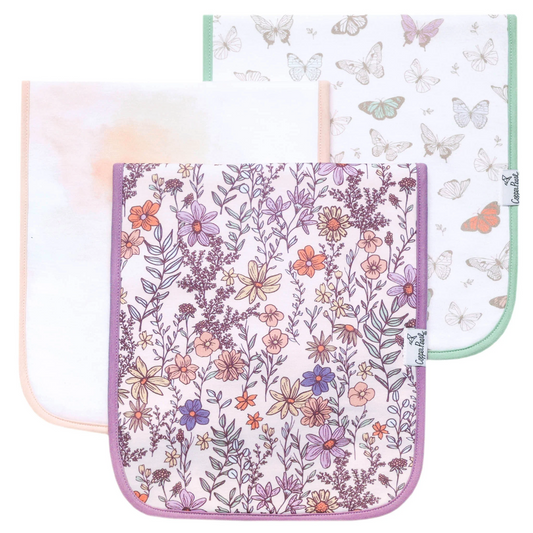 Flora Burp Cloths (3 pack) - Copper Pearl