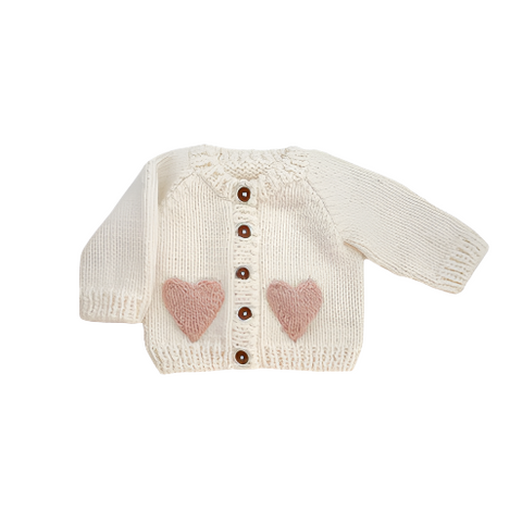 Blush Heart Cardigan - The Blueberry Hill