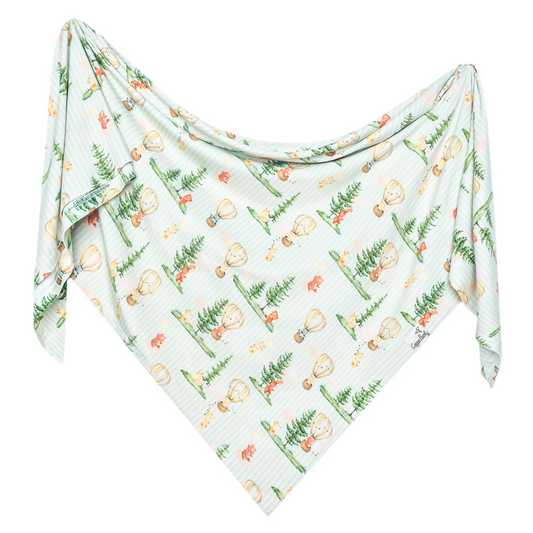 Forest Bamboo Swaddle Blanket - Copper Pearl