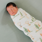Forest Bamboo Swaddle Blanket - Copper Pearl