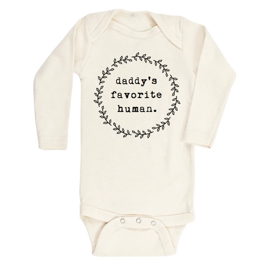 Daddy's Favorite Human Long Sleeve Bodysuit - Tenth & Pine