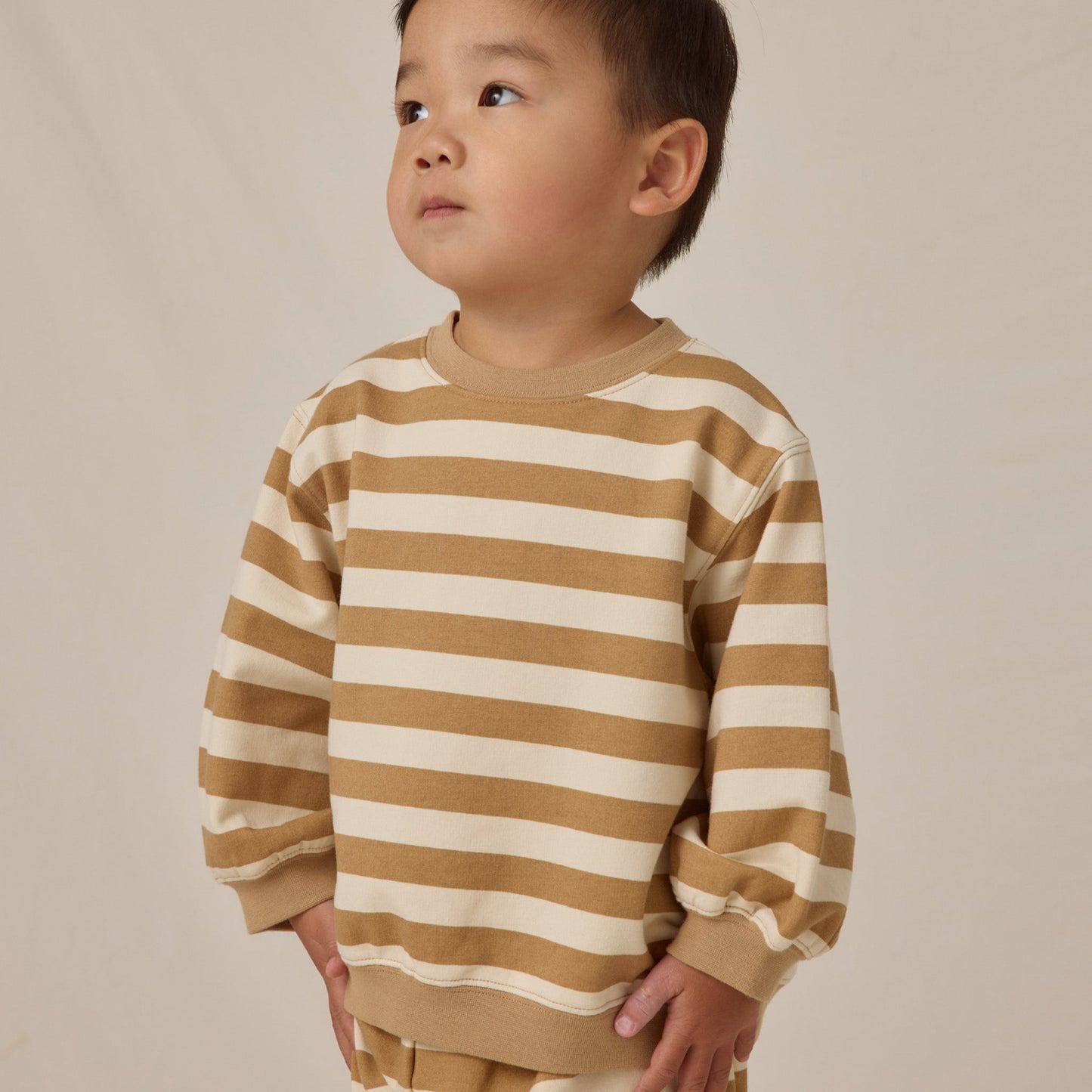 Gold Stripe Oversized Sweatshirt - Quincy Mae