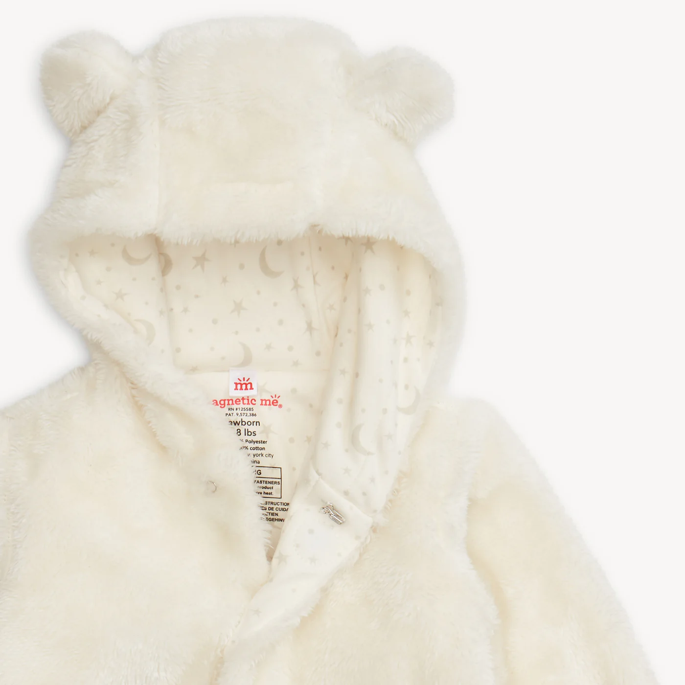 Cloud Minky Bear Footie - Magnetic Me