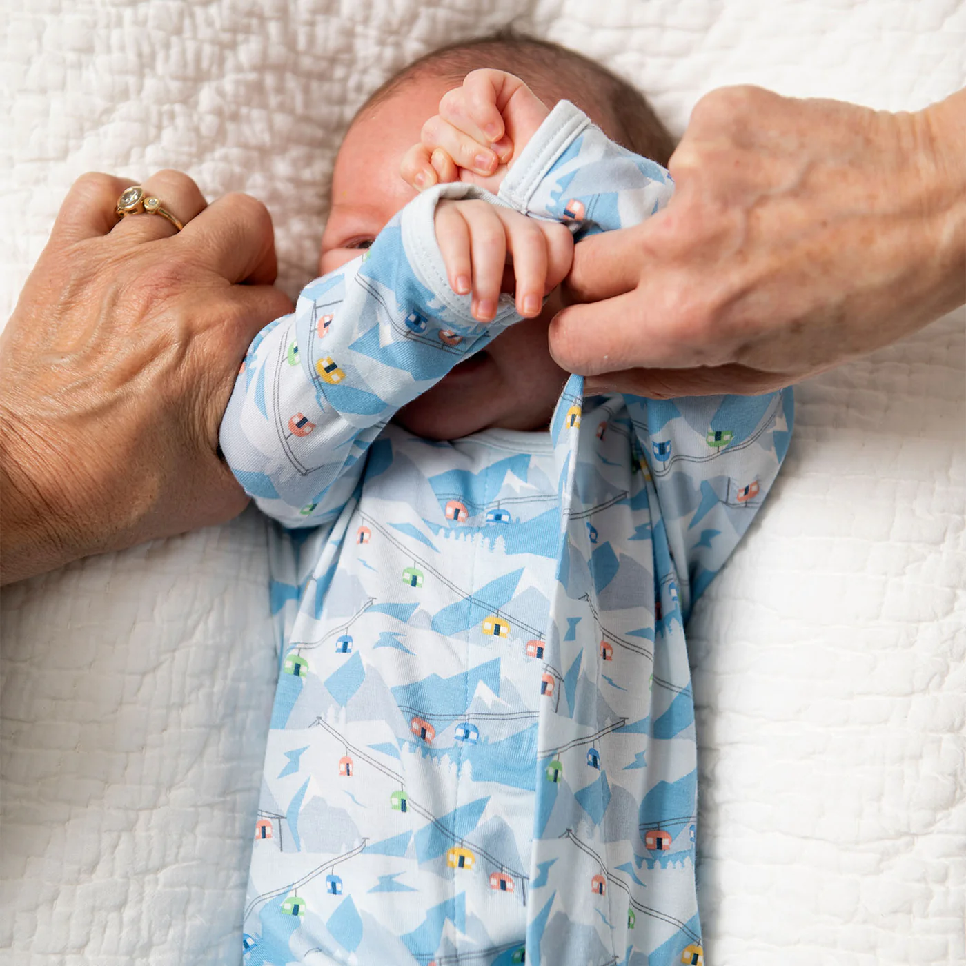 Blue Apres Chic Footie - Magnetic Me