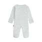Blue Stripe Organic Cotton Footie - Magnetic Me