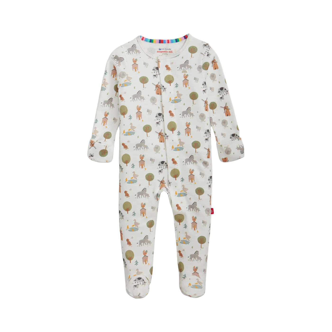 Funny Farm Organic Cotton Footie - Magnetic Me