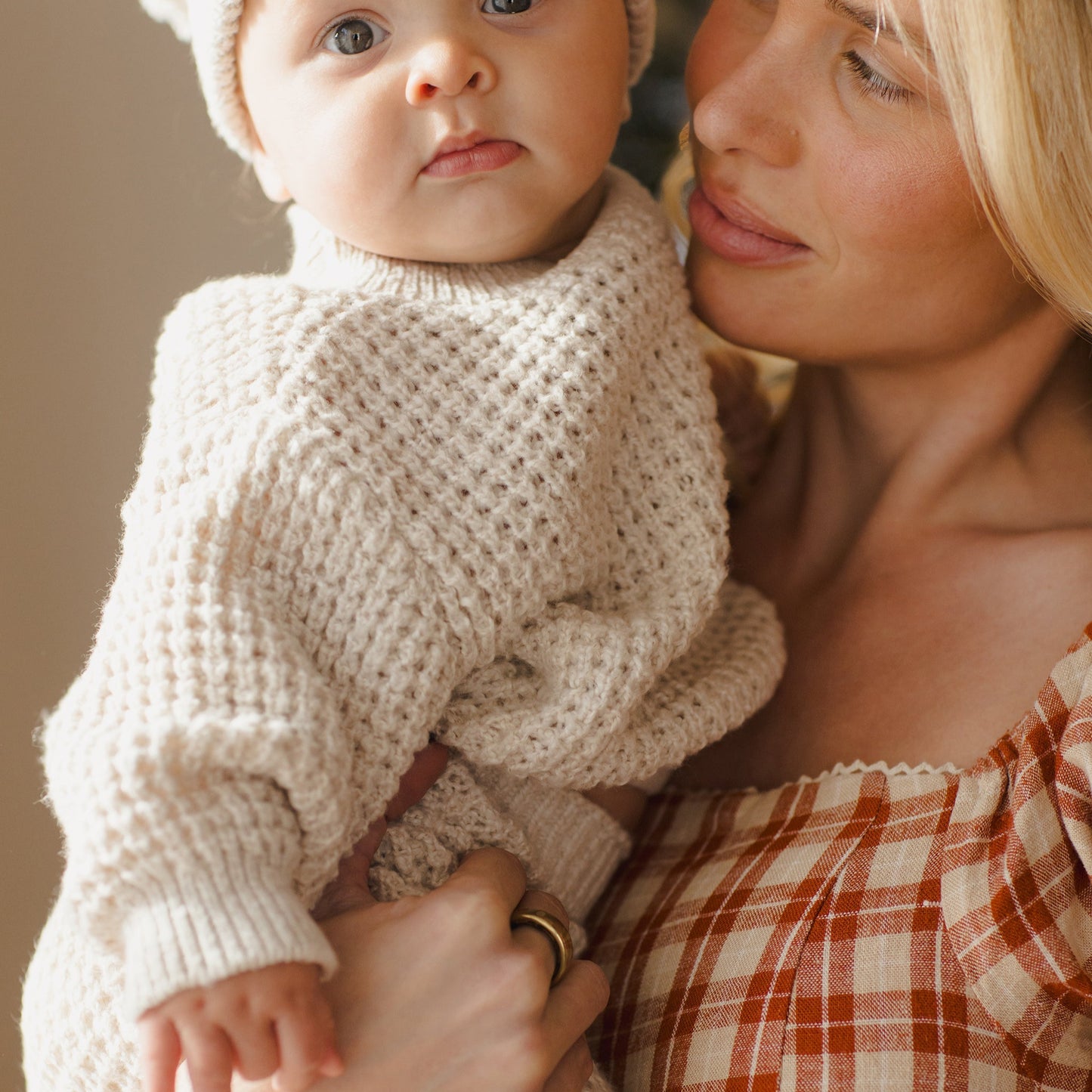 Natural Chunky Knit Sweater - Quincy Mae