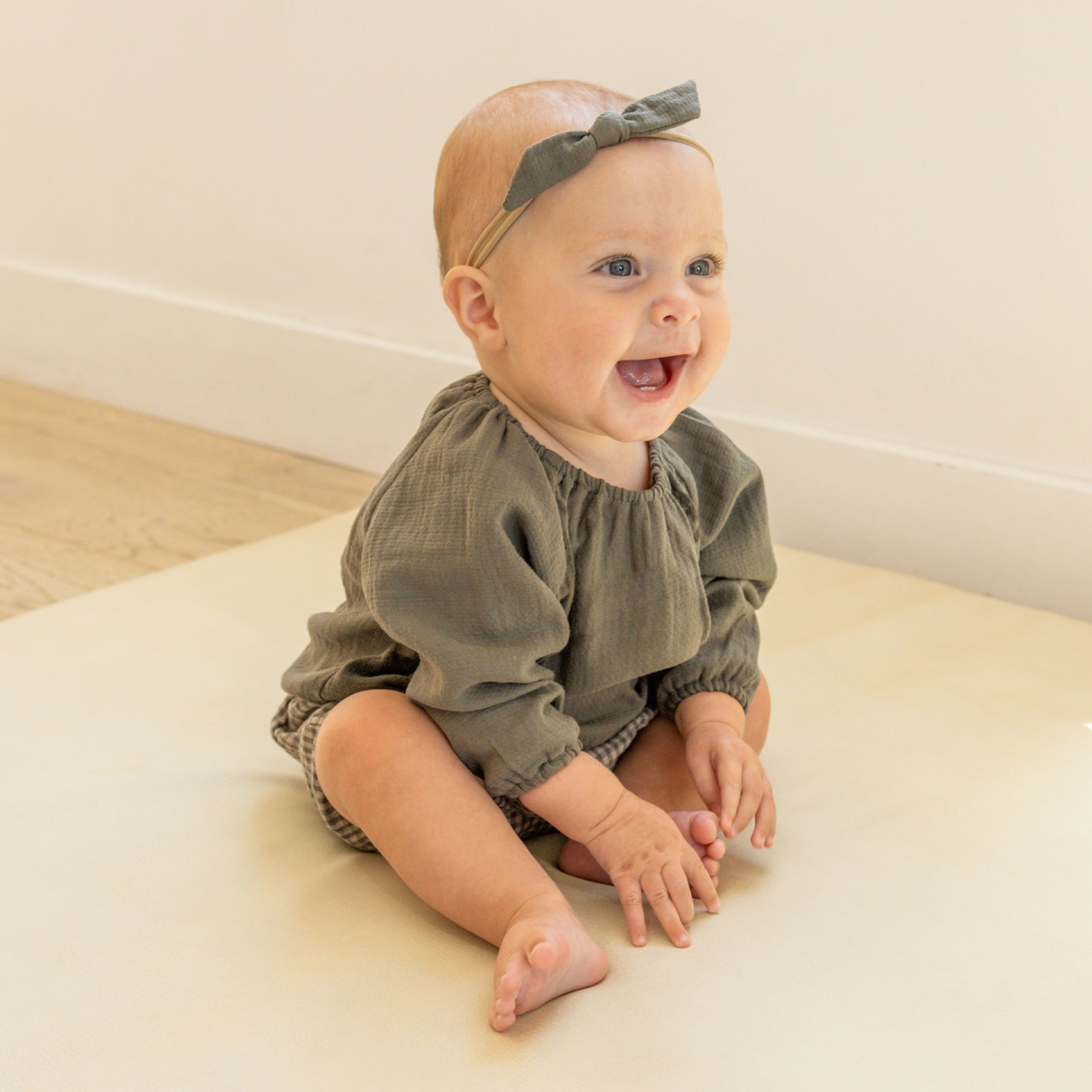 Forest Cinch Long Sleeve Tee + Bloomer Set - Quincy Mae