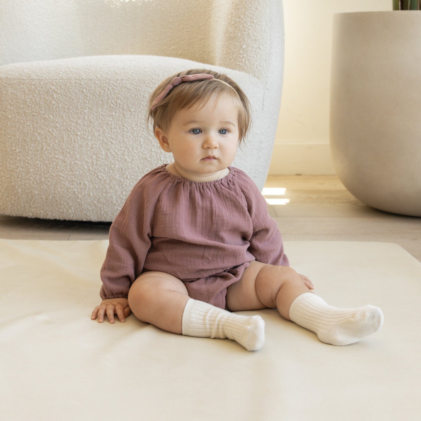 Fig Cinch Long Sleeve Tee + Bloomer Set - Quincy Mae