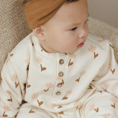 Tulips Relaxed Fleece Jumpsuit - Quincy Mae