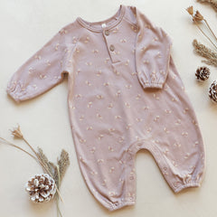 Butterflies Henley Bubble Jumpsuit - Quincy Mae