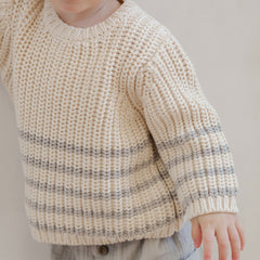 Fog Stripe Rex Sweater - Quincy Mae