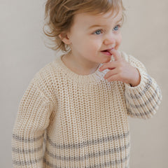 Fog Stripe Rex Sweater - Quincy Mae