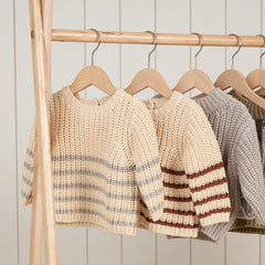 Fog Stripe Rex Sweater - Quincy Mae