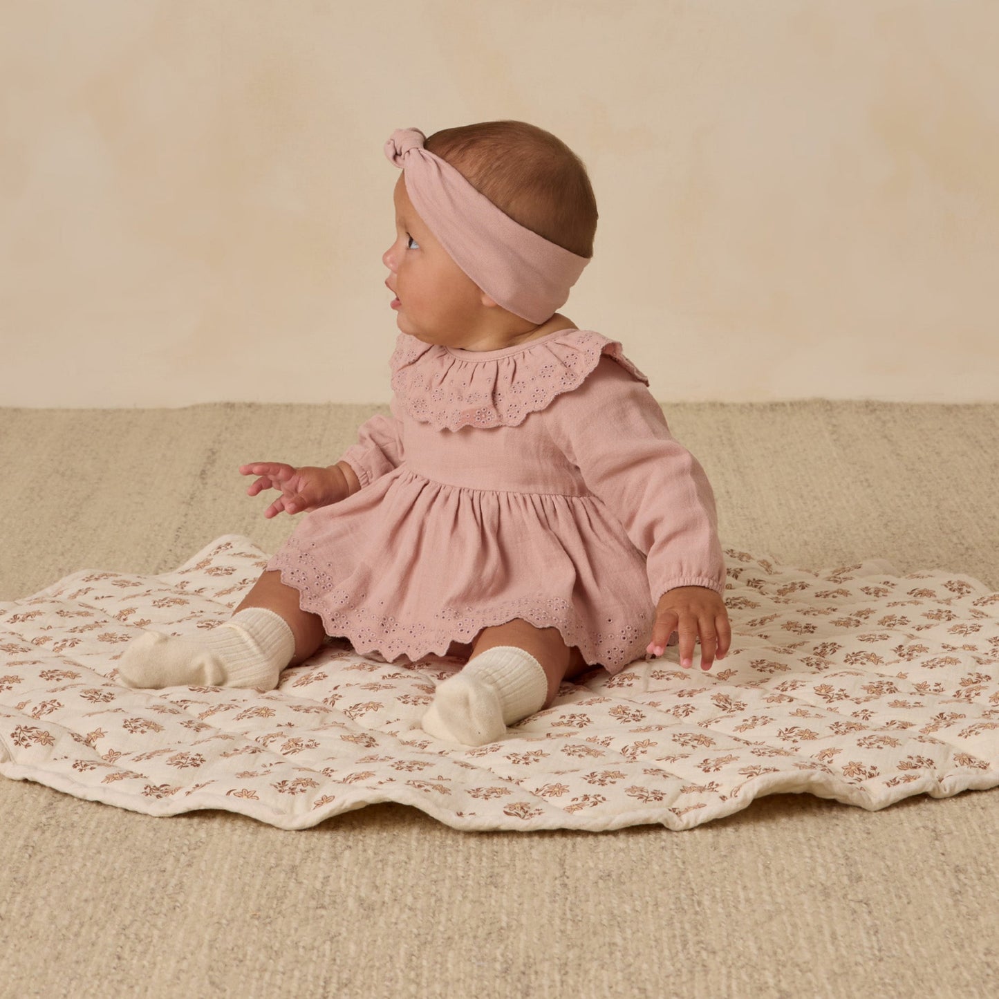 Rose Knotted Headband - Quincy Mae