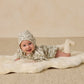 Green Floral Woven Bonnet - Quincy Mae