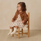Heathered Cedar Ruffle Collar Cardigan- Quincy Mae