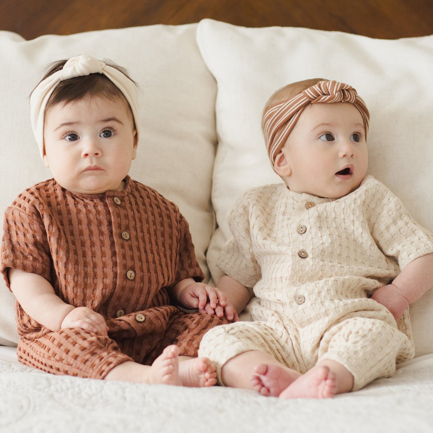 Ribbed Cedar Stripe Knotted Headband - Quincy Mae