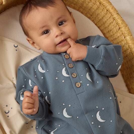 Silver Moons Relaxed Fleece Jumpsuit - Quincy Mae