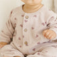 Hearts Waffle Long Sleeve Jumpsuit - Quincy Mae