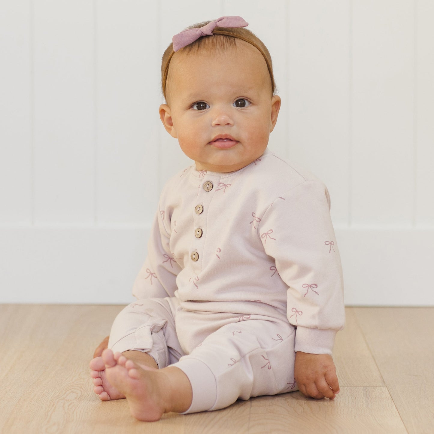 Bows Relaxed Fleece Jumpsuit - Quincy Mae