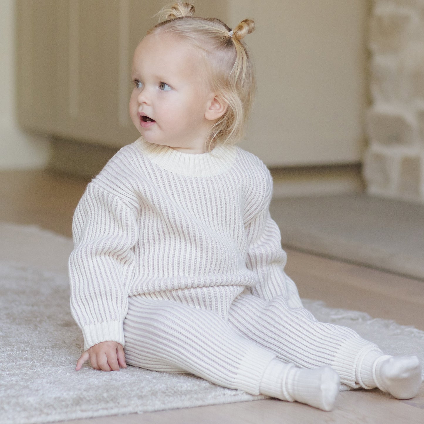 Lilac Relaxed Knit Sweater - Quincy Mae