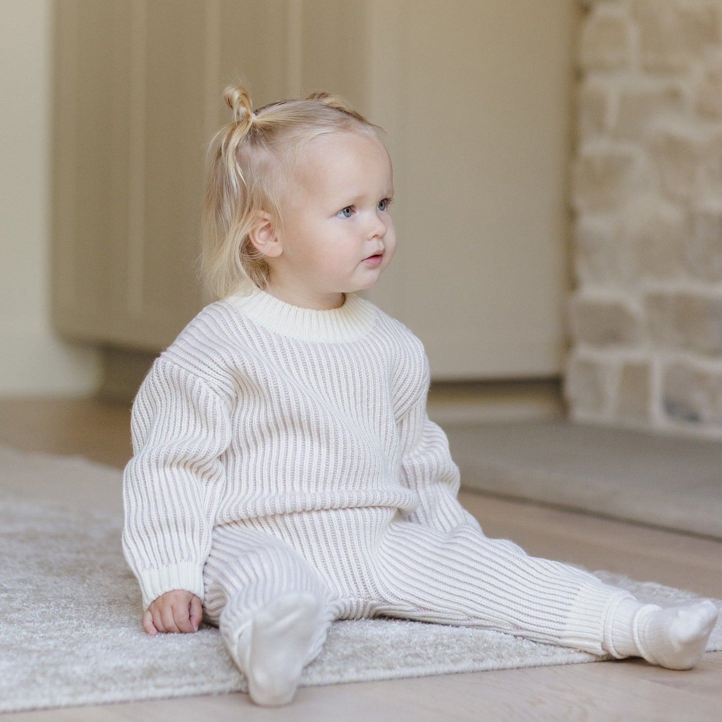 Lilac Relaxed Knit Sweater - Quincy Mae