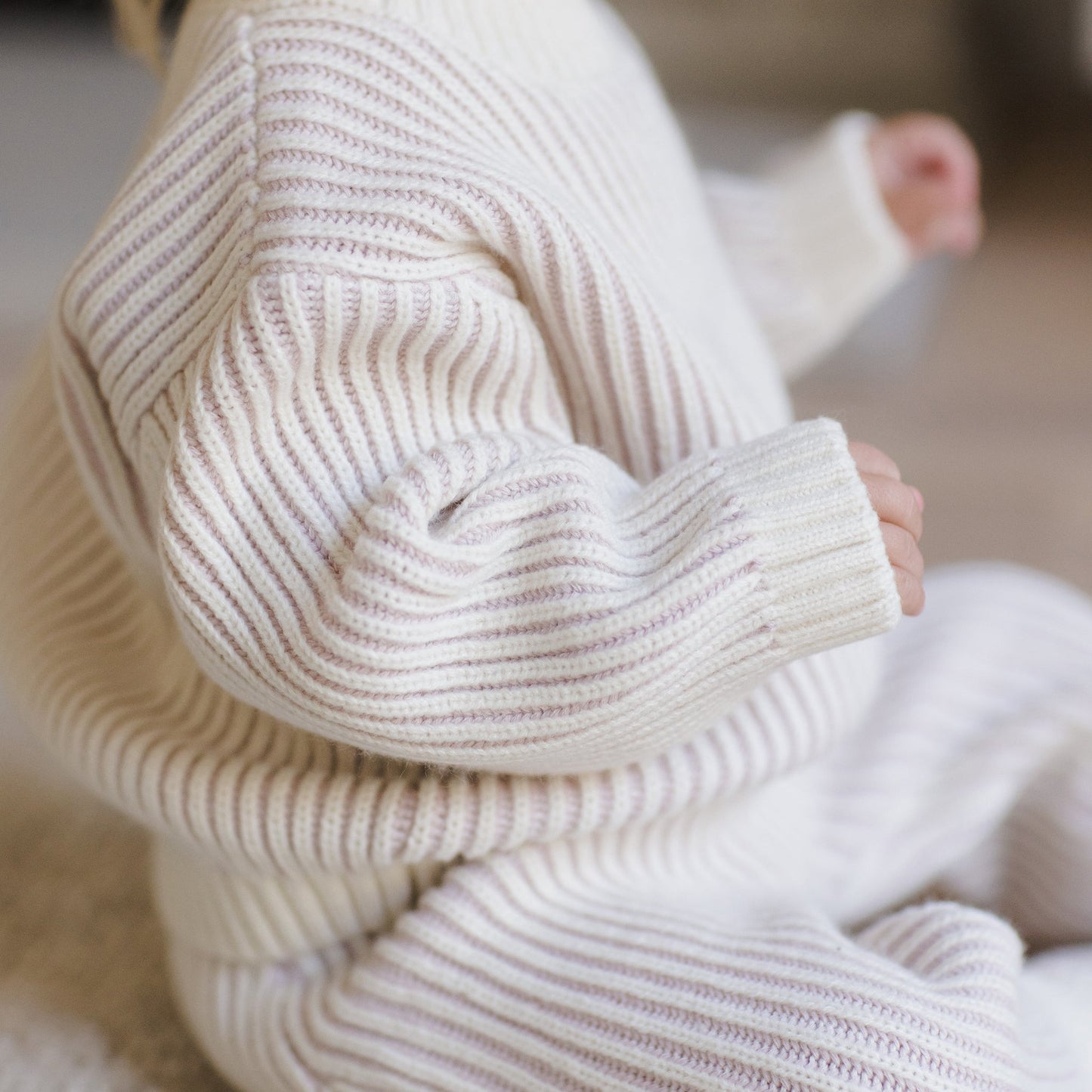 Lilac Relaxed Knit Sweater - Quincy Mae