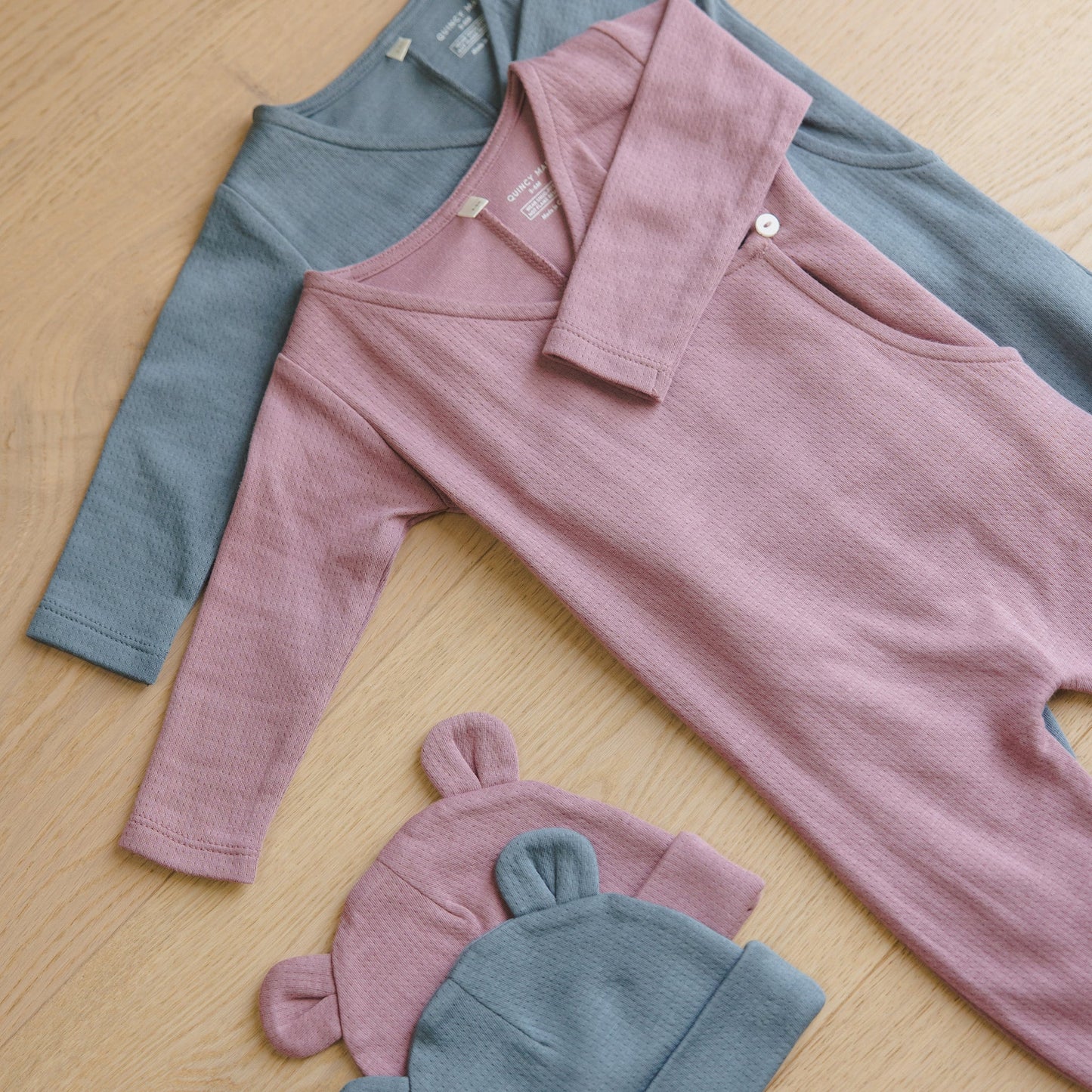 Mulberry Pointelle Wrap Footie - Quincy Mae