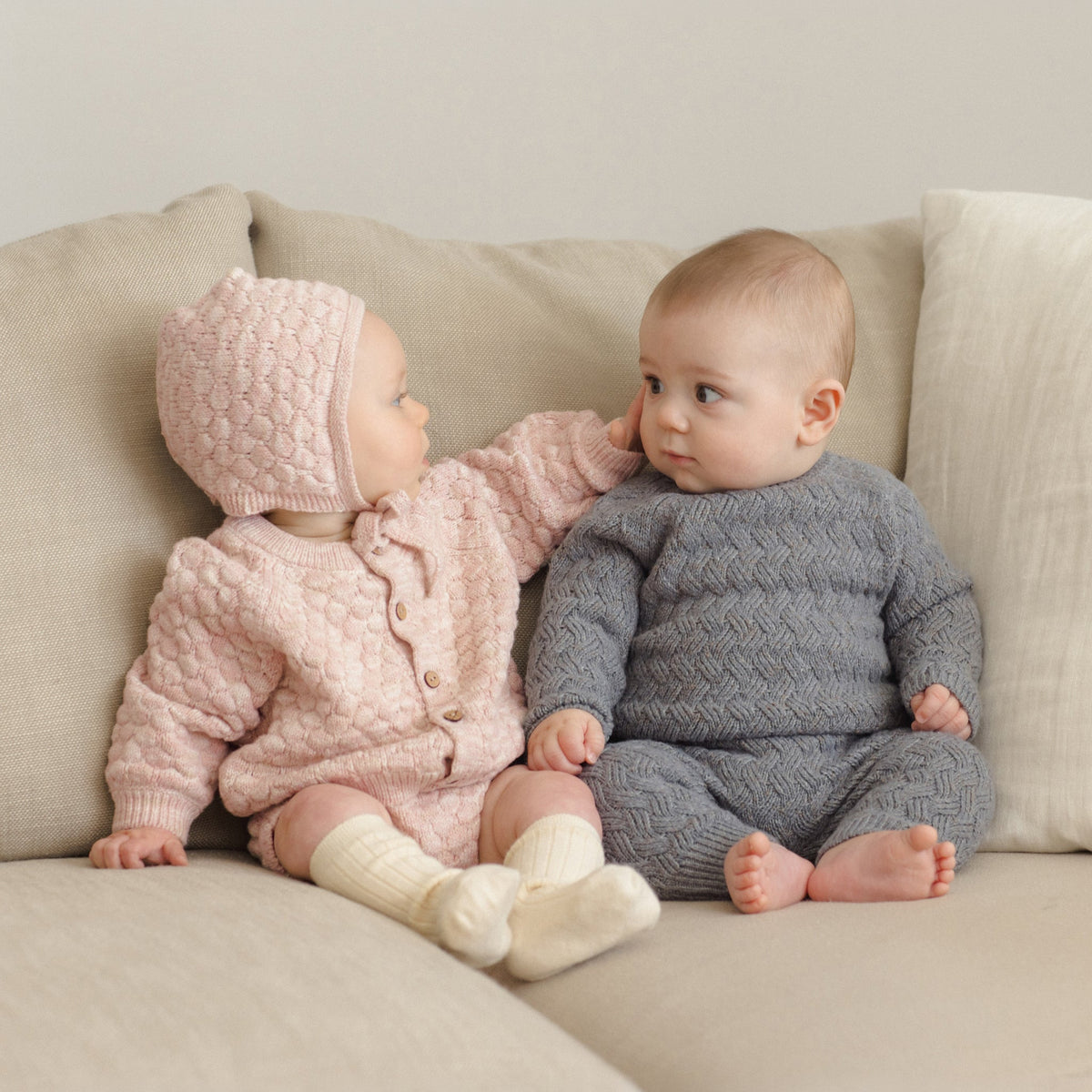 Rose Speckle Knit Bonnet - Quincy Mae