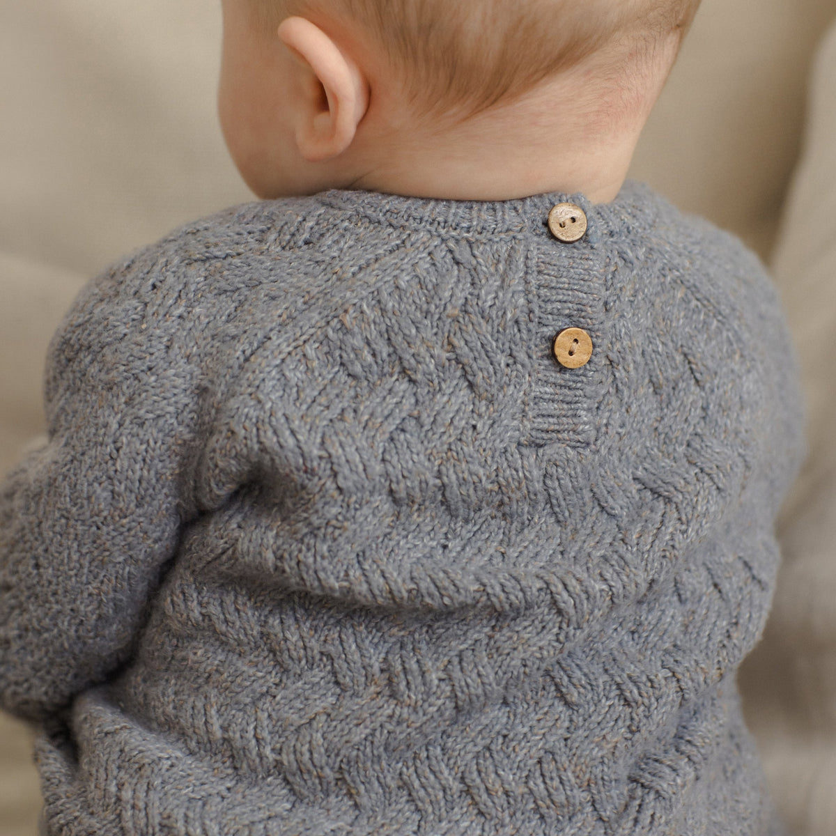Heathered Slate Knit Sweater - Quincy Mae