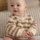 Almond Stripe Rex Romper - Quincy Mae
