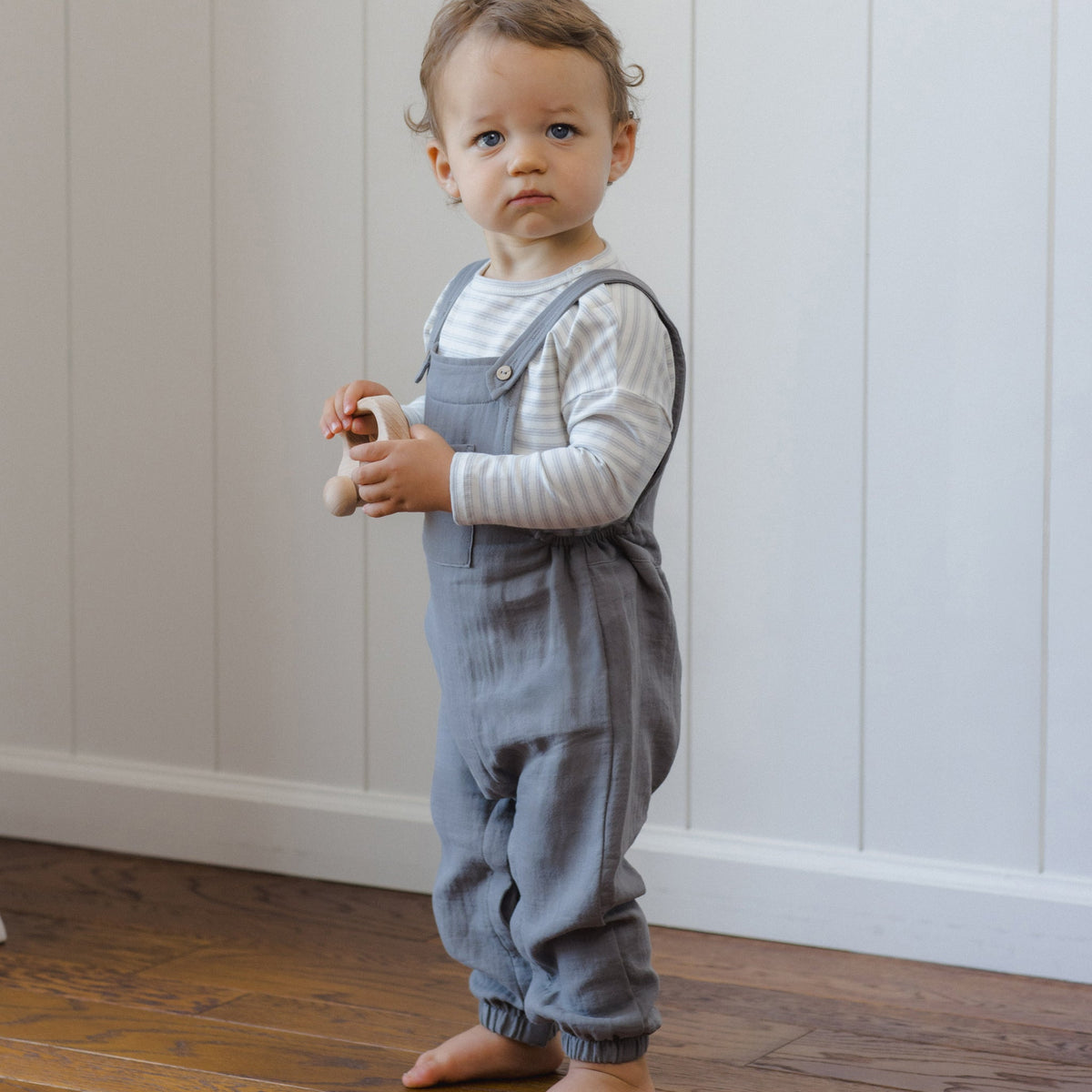 Slate Baby Overall - Quincy Mae