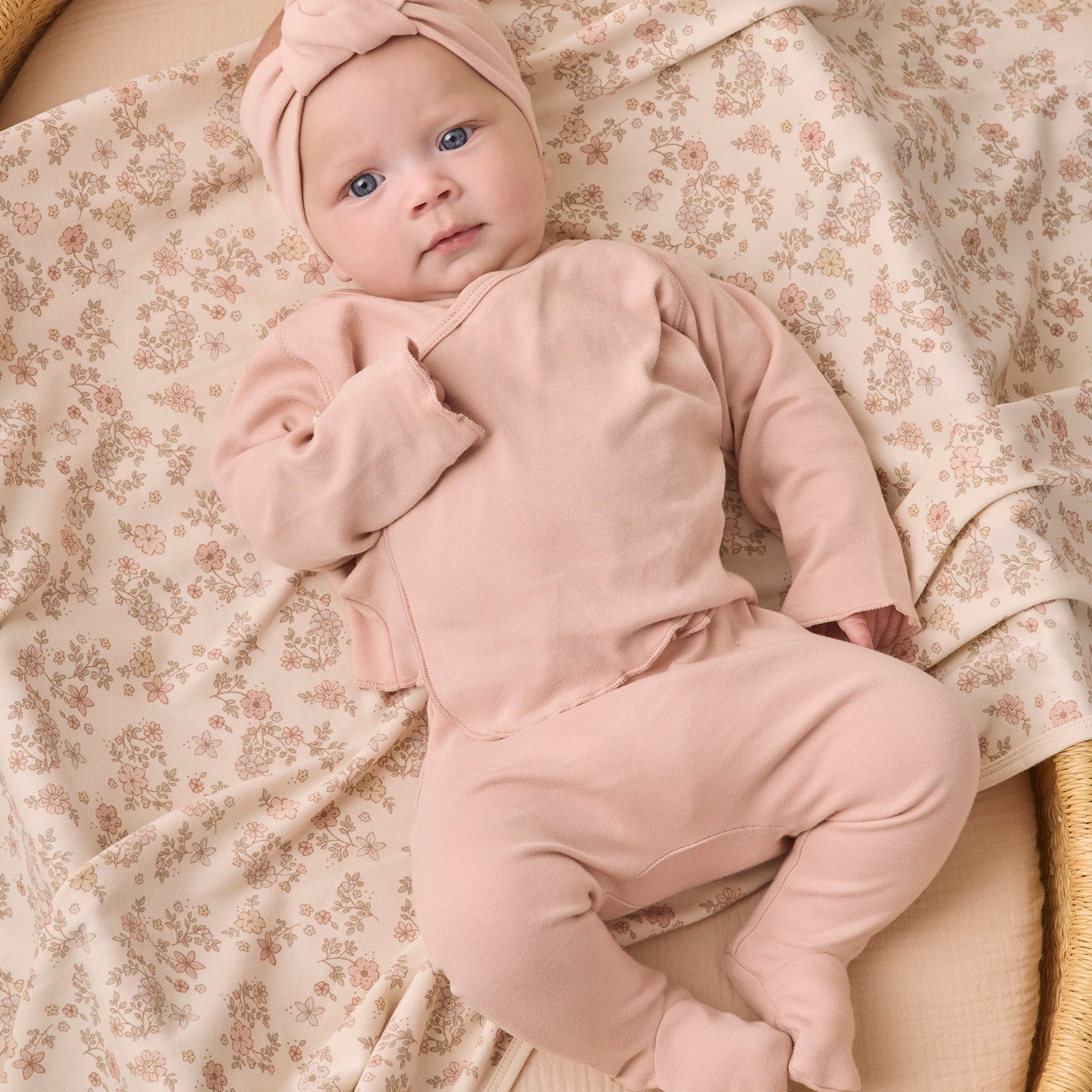 Dusty Rose Wrap Top + Pant - Quincy Mae