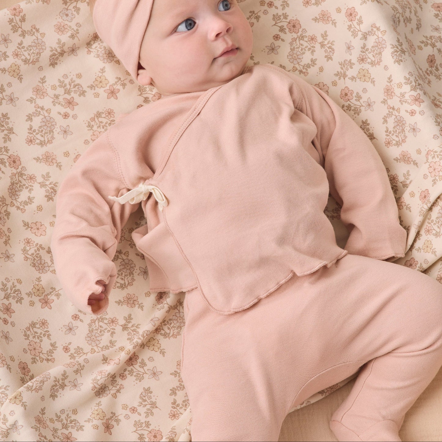 Dusty Rose Wrap Top + Pant - Quincy Mae