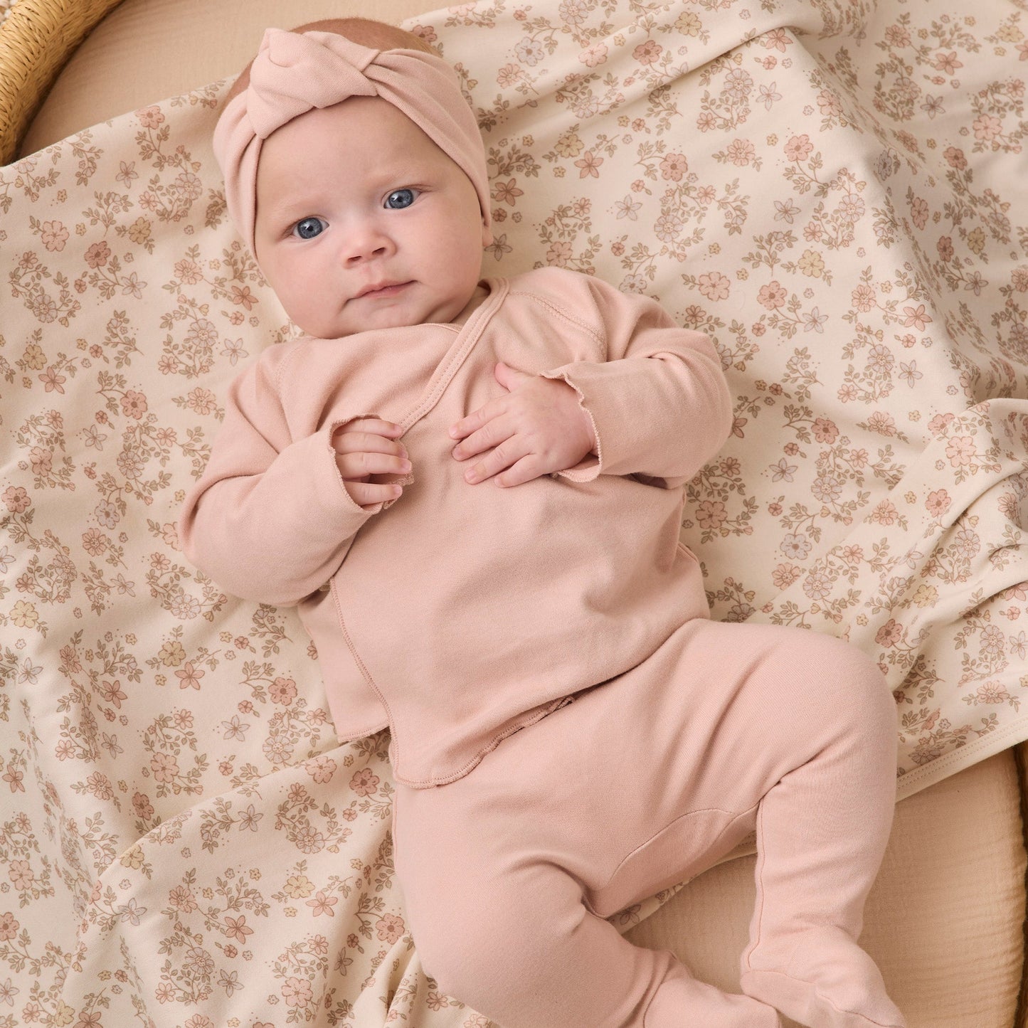Dusty Rose Wrap Top + Pant - Quincy Mae