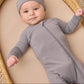 Slate Bamboo Zip Footie - Quincy Mae