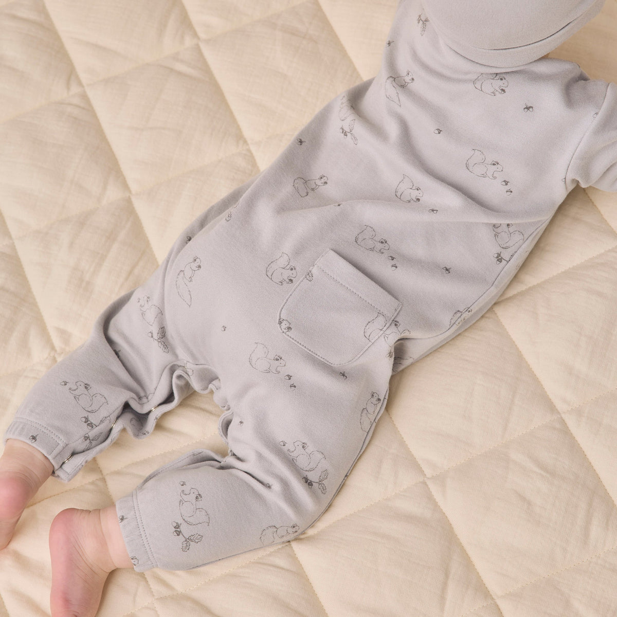 Squirrel Long Sleeve Jumpsuit - Quincy Mae