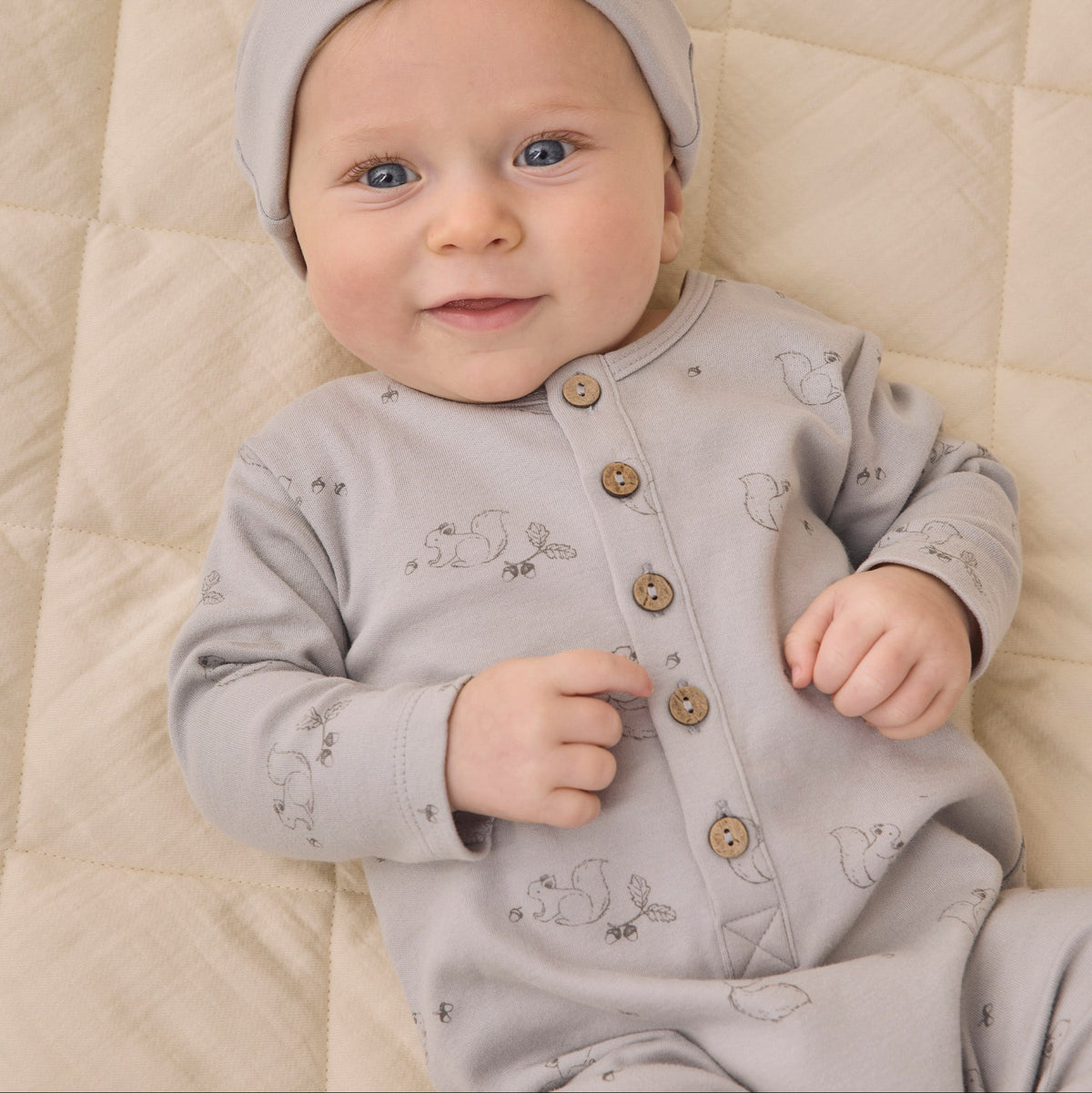 Squirrel Long Sleeve Jumpsuit - Quincy Mae
